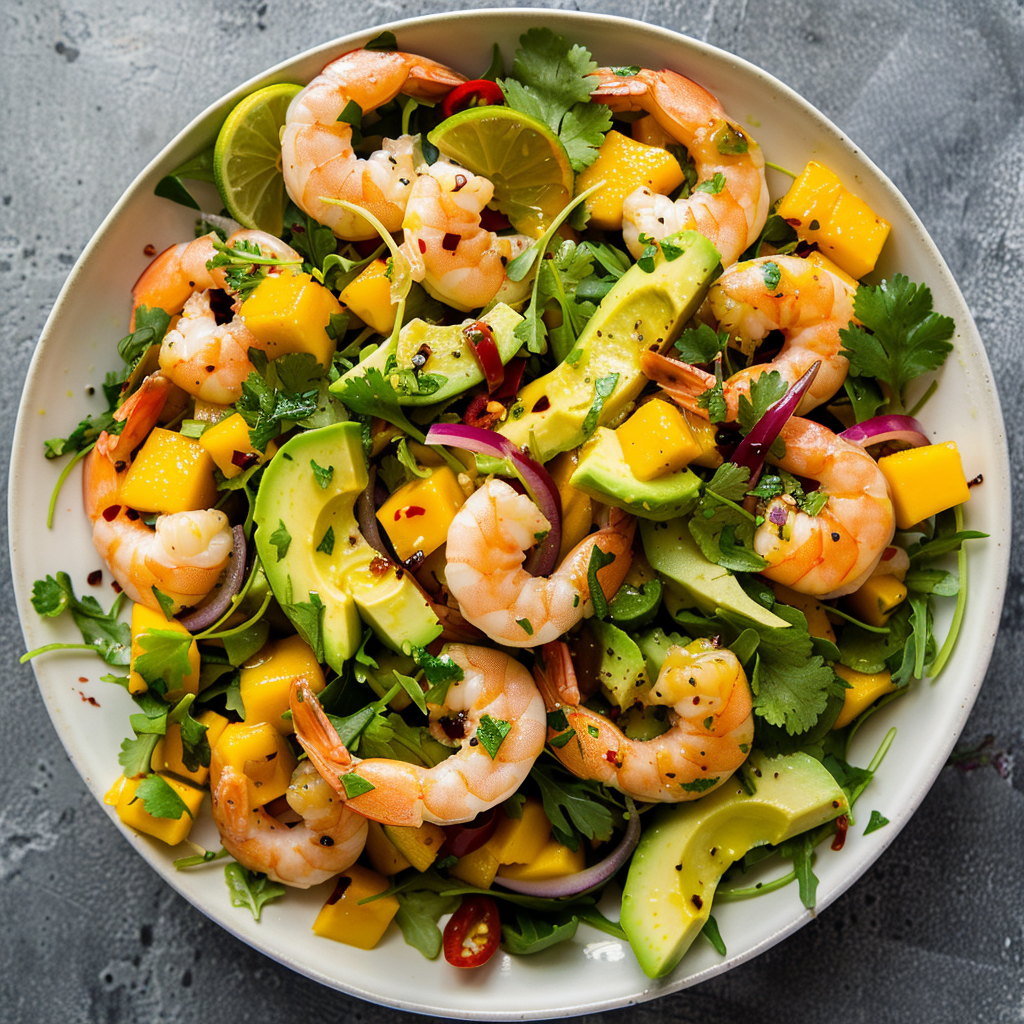 Summer Avocado, Mango and Prawn Salad Recipe