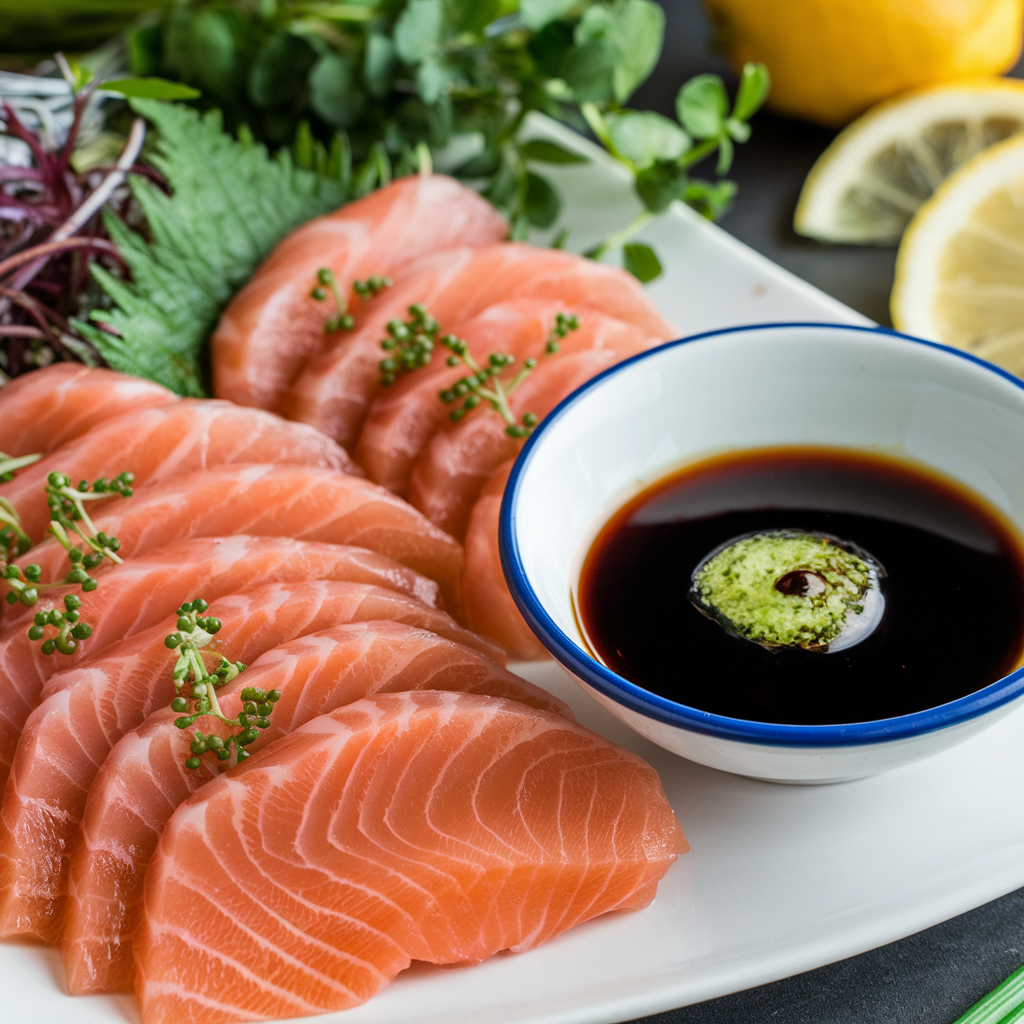 Snapper Sashimi with Zesty Wasabi Soy Dip recipe
