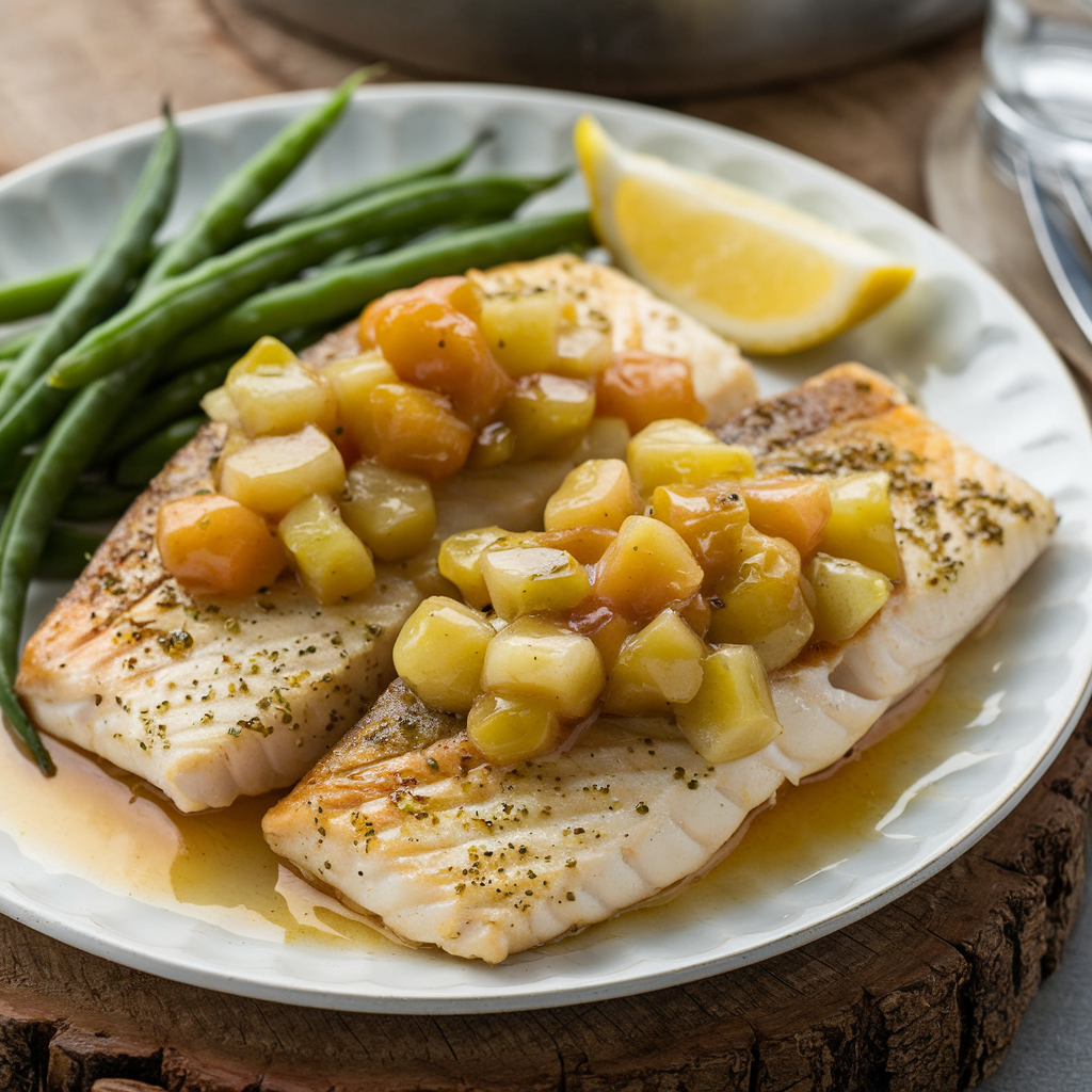 Gingered Apple Fish Fillets recipe