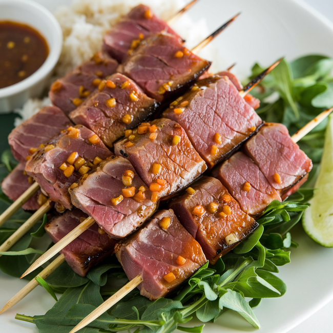 Sweet Chili-Glazed Tuna Skewers