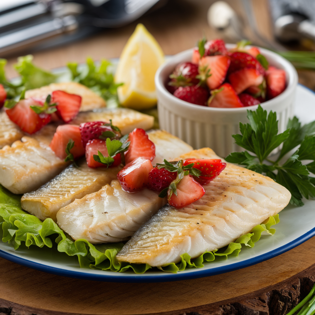 Fish Fillets with Strawberry Salsa recipe