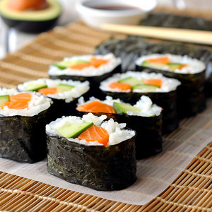Fresh Salmon Sushi Rolls