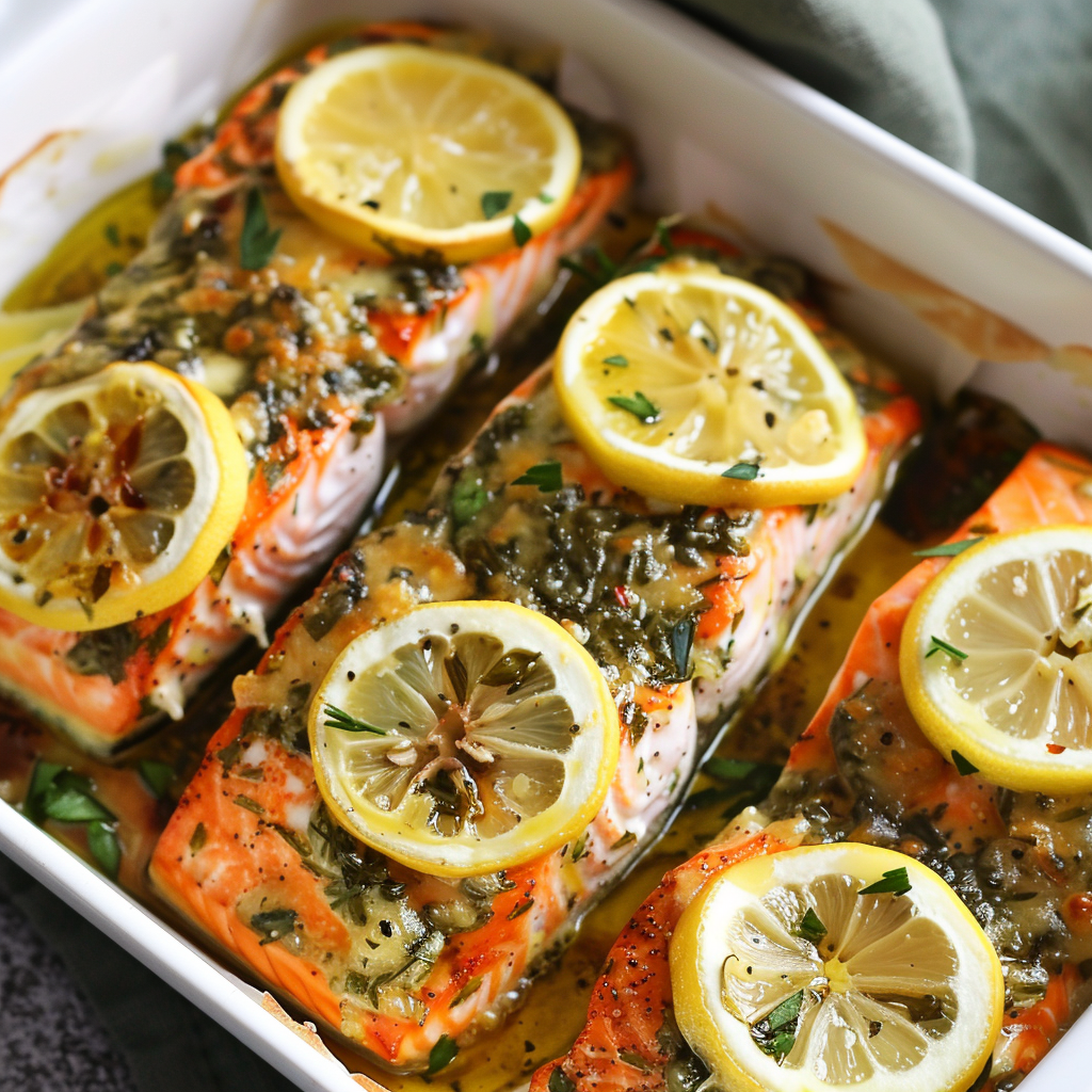 Zesty Lemon-Herb Baked Salmon Recipe