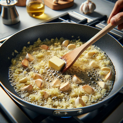 Sauté Garlic: