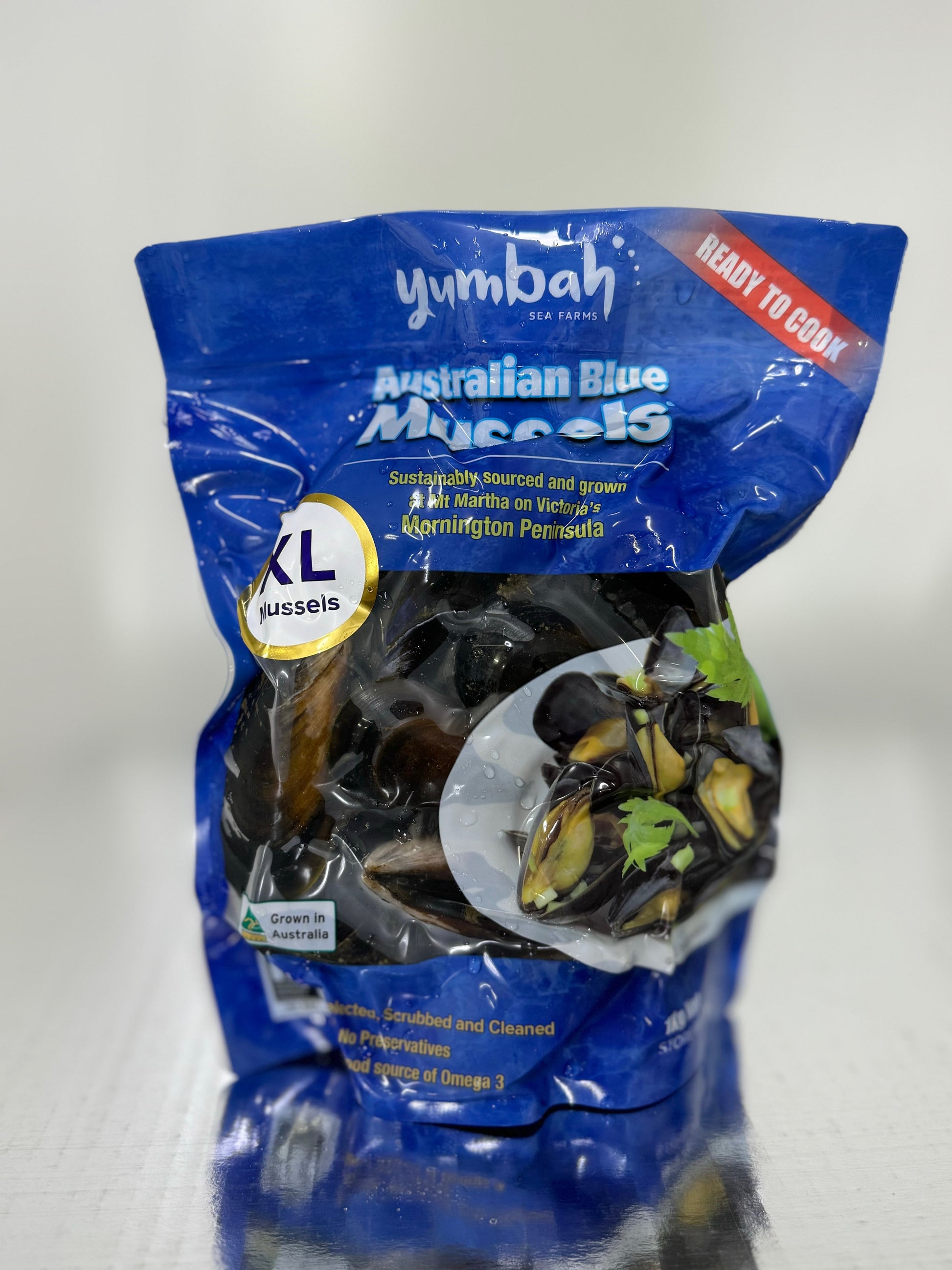 Black Mussels Ready to Cook in a packaging