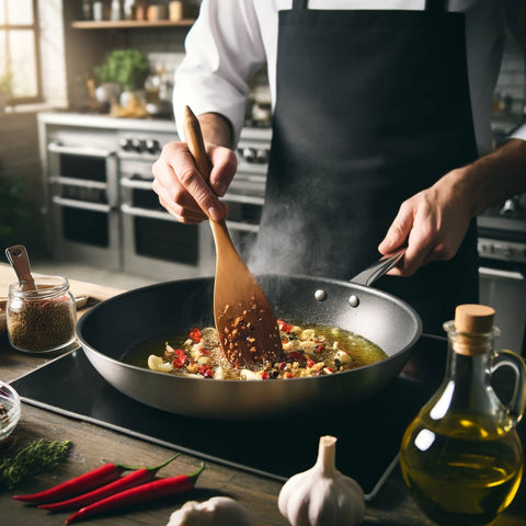 烹饪番茄酱混合物: