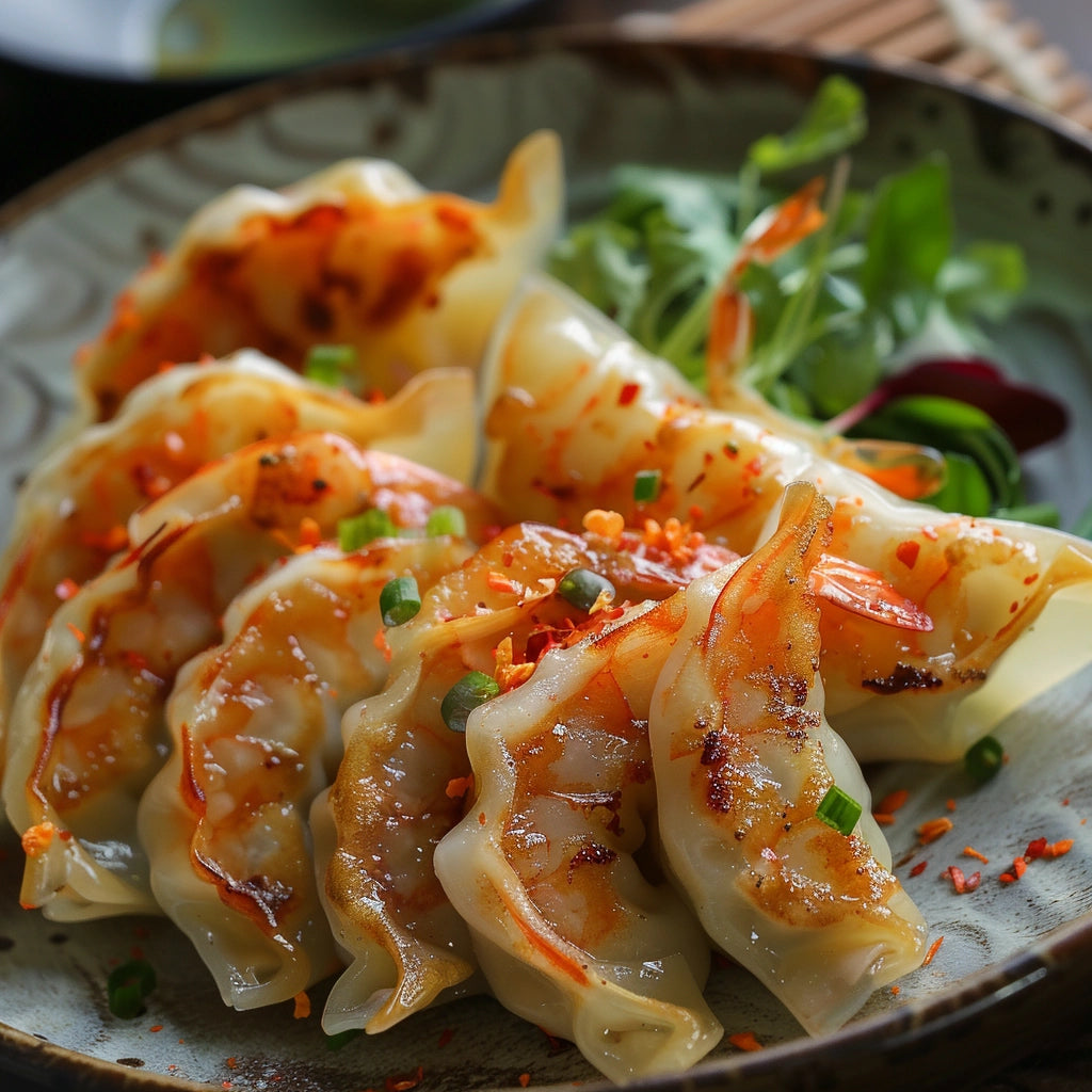 Prawn Gyoza Cooked