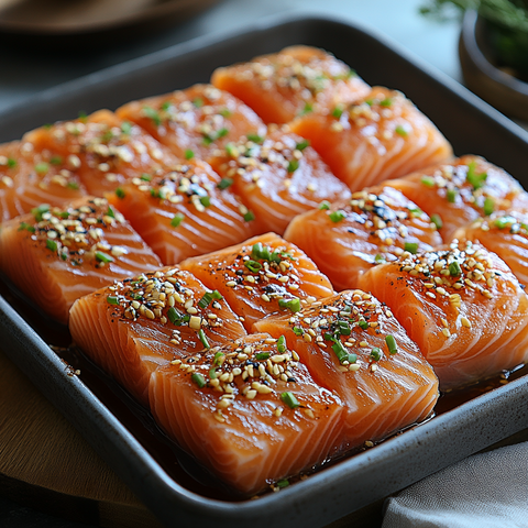 Marinate the Salmon Belly