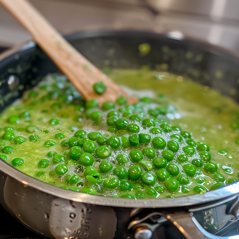 Prepare the Pea Puree and Prosciutto