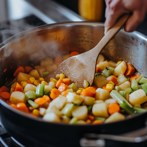 Sauté the vegetables