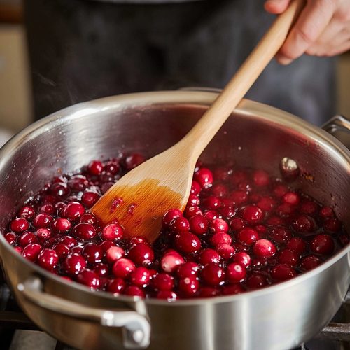 Prepare the cranberry drizzle