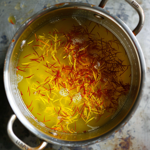 Prepare the Saffron Broth