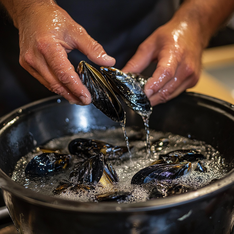 Prepare the Mussels