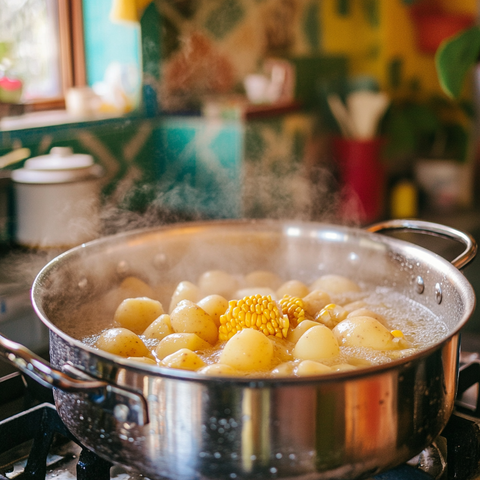 Cook the Potatoes and Corn