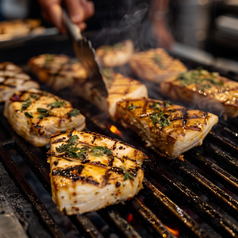 Grilled Swordfish with Cherry Tomato-Caper Salsa Recipe – Getfish Seafood