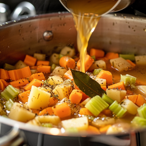 Add Potatoes and Broth