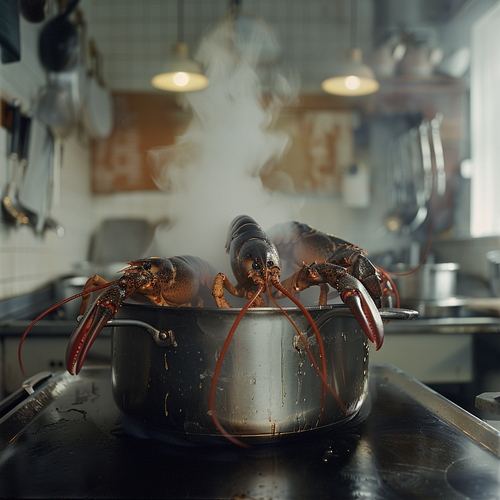 烹制龙虾