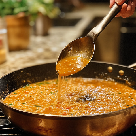 Sauté and cook the rice