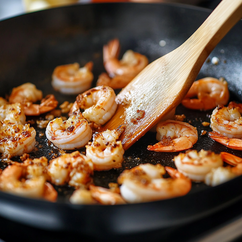 Cook the Lemon Garlic Prawns