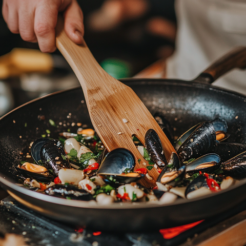 Cook the Aromatics and Mussels