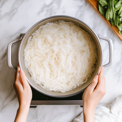 Cook the Prawns and Noodles