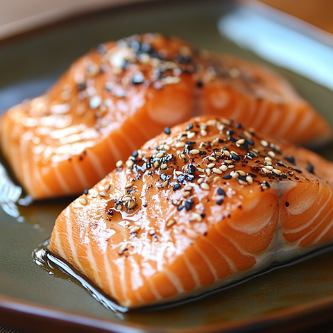 Marinate the salmon