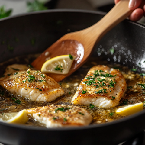 Golden Butterflied Flounder with Lemon and Parsley Recipe – Getfish Seafood