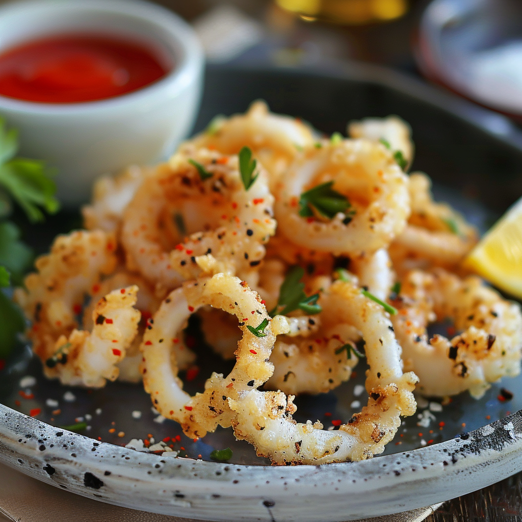 Southern Calamari cooked