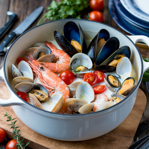 Add Tomatoes and Seafood
