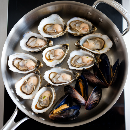 Finish with Oysters and Mussels