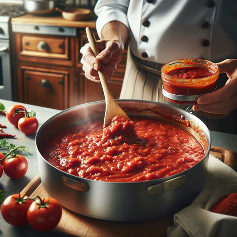 Simmer Tomatoes: