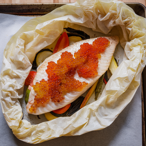 Male Roe Fish Parchment-Baked Fish with Sundried Mullet Roe Recipe – Getfish Seafood